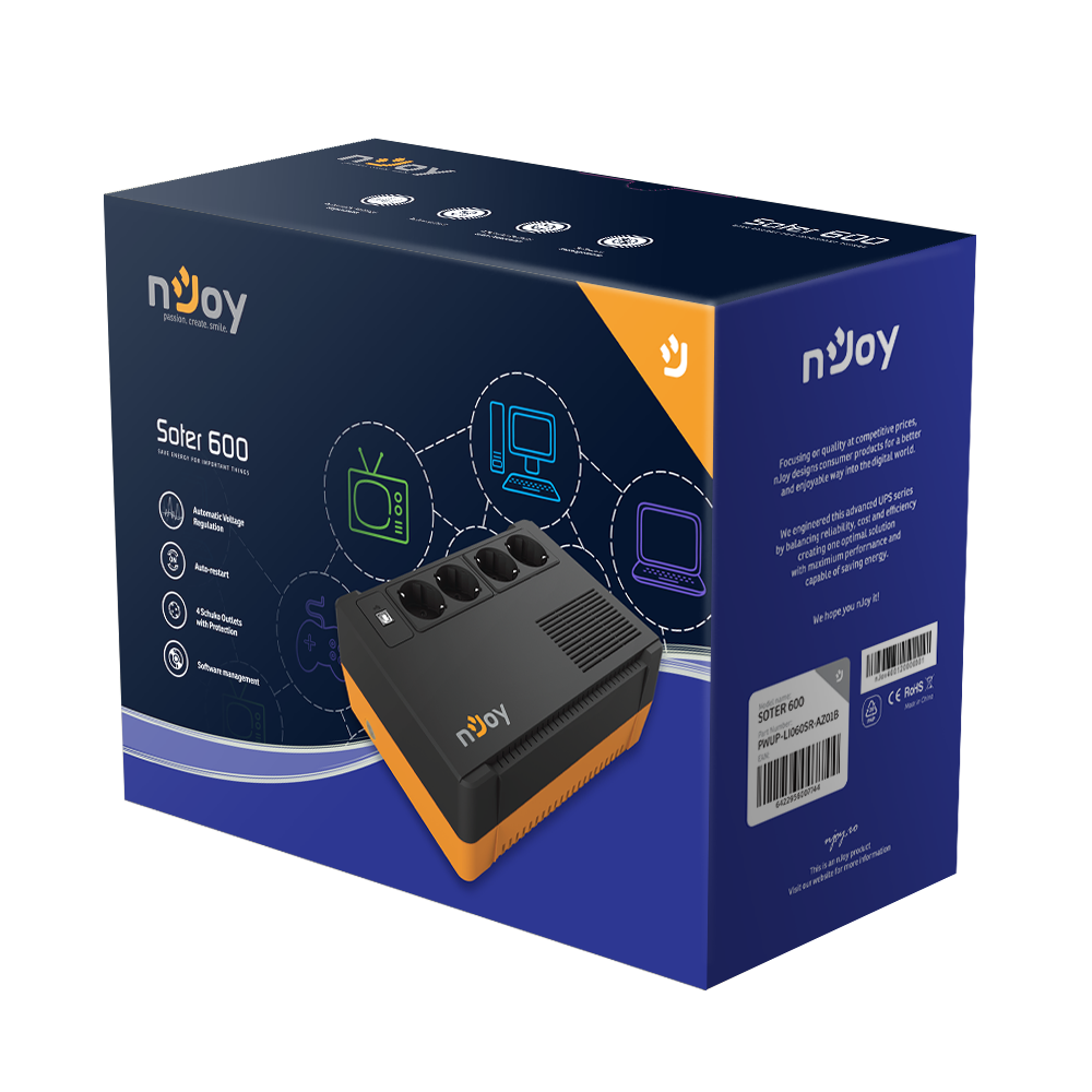 UPS - UPS NJOY SOTER 600 4 PRIZE SCHUKO