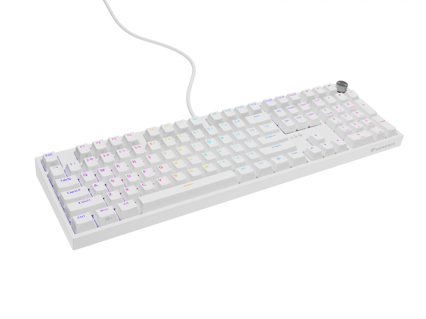 PC, Periferice & Software - Tastatura Genesis Thor 404 P Alb