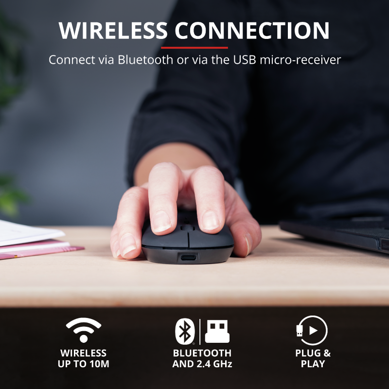 Mouse wireless reîncărcabil Ultra-Subțire Trust Puck [1]