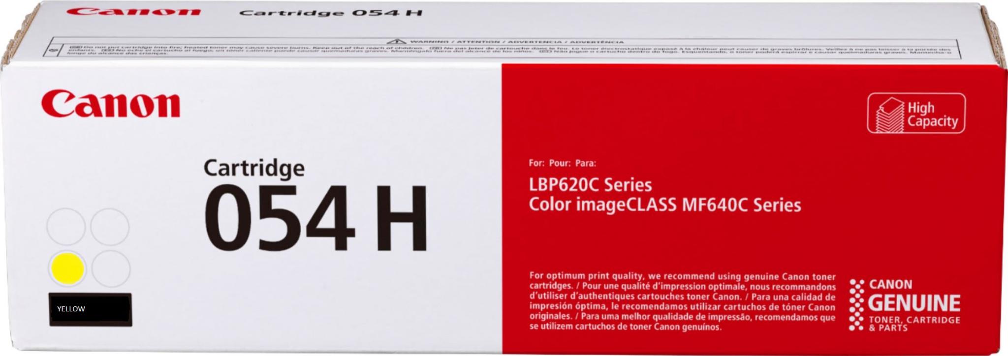PC, Periferice & Software - Toner Canon CRG054H Galben, High yeld, Capacitate 2.3k pagini