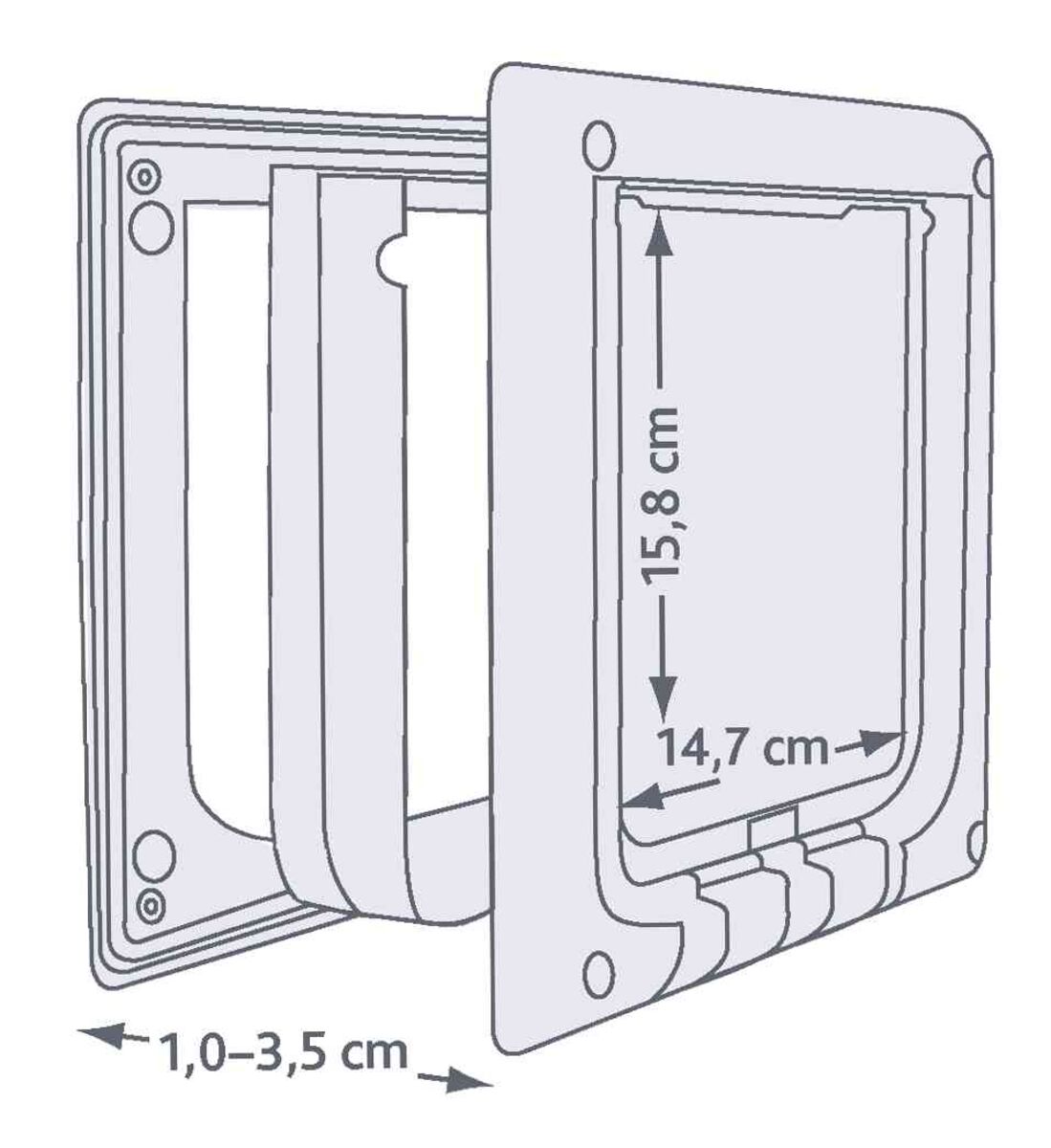 Usa Batanta pentru Pisici, 4-Way Electromagnetica, 21.1 x 24.4 cm, Alb [2]