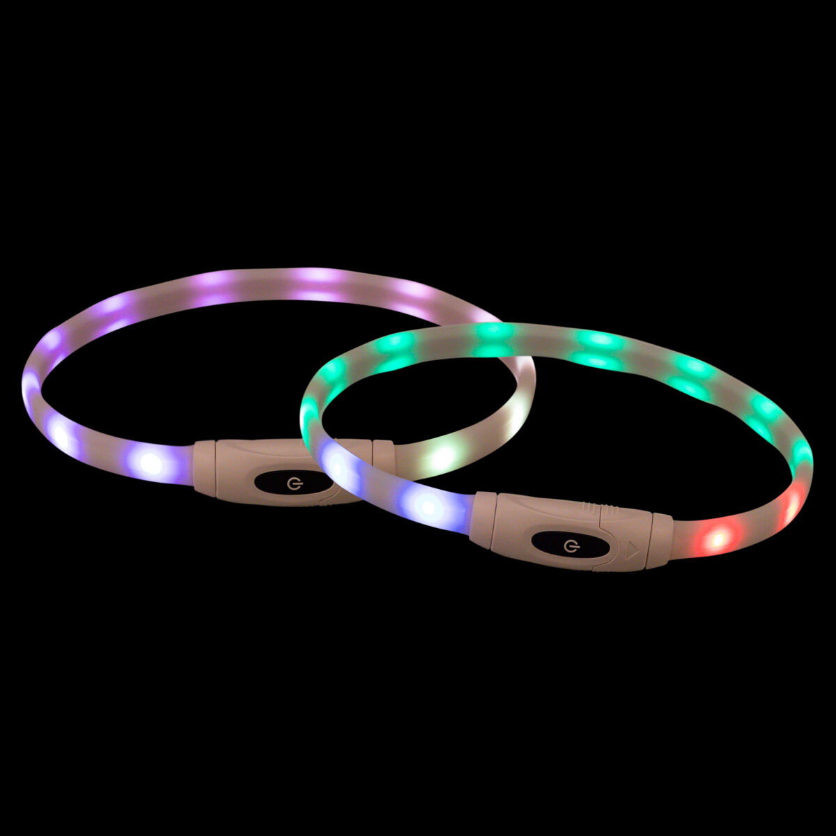 Petshop - Zgarda Cu Led, Incarcare USB, XS-XL: 65 cm/16 mm, Multicolor