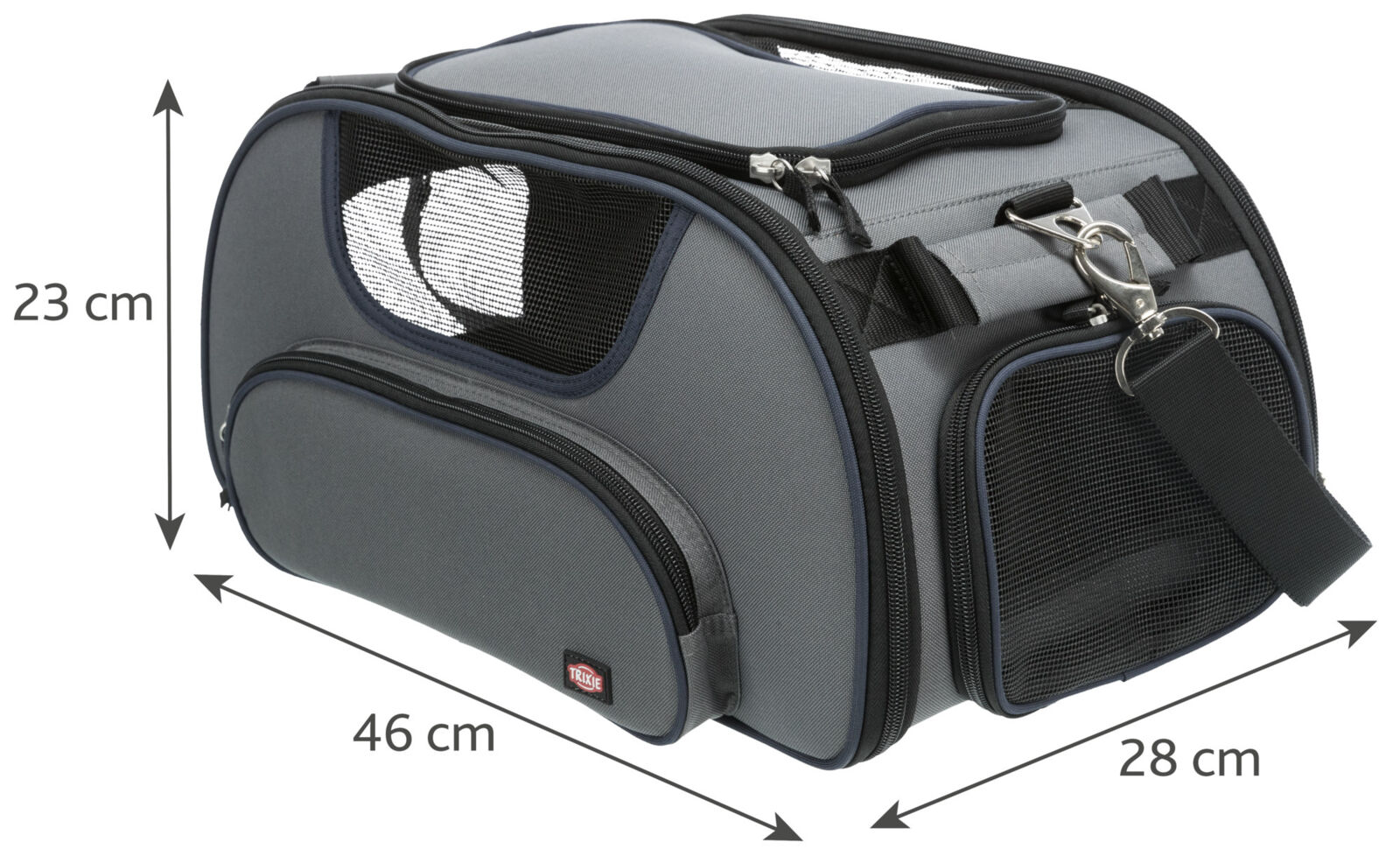 Geanta de Transport, Airline Wings, 28 x 23 x 46 cm, Pana la 20 kg, Gri/Albastru [6]
