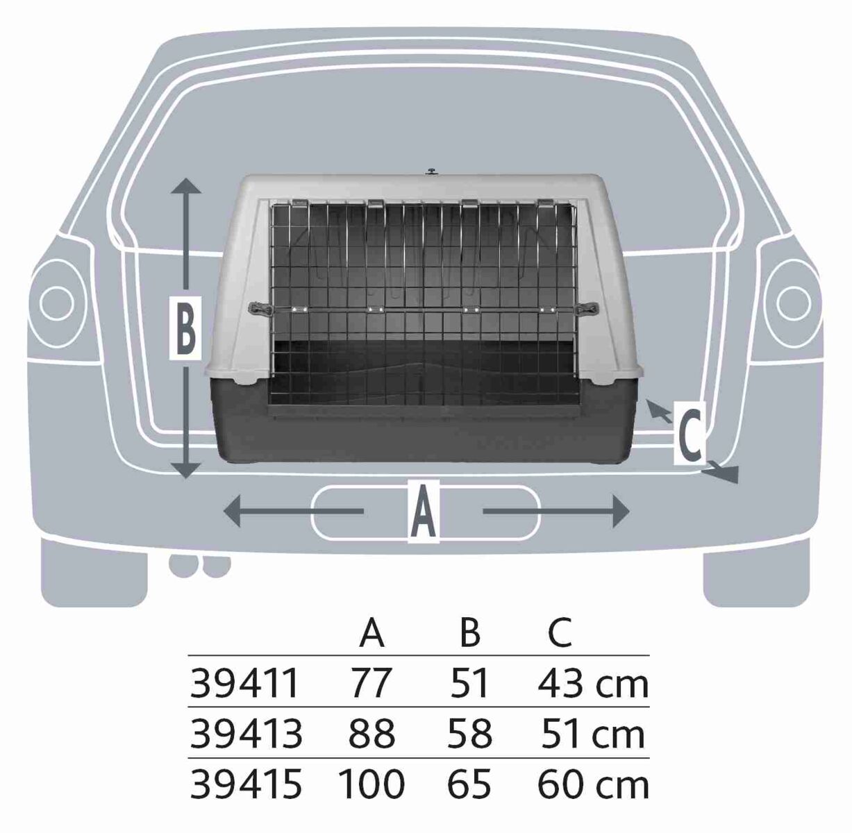 Cusca de Transport, Journey, S-M: 77 x 51 x 43 cm, Negru/Gri [2]