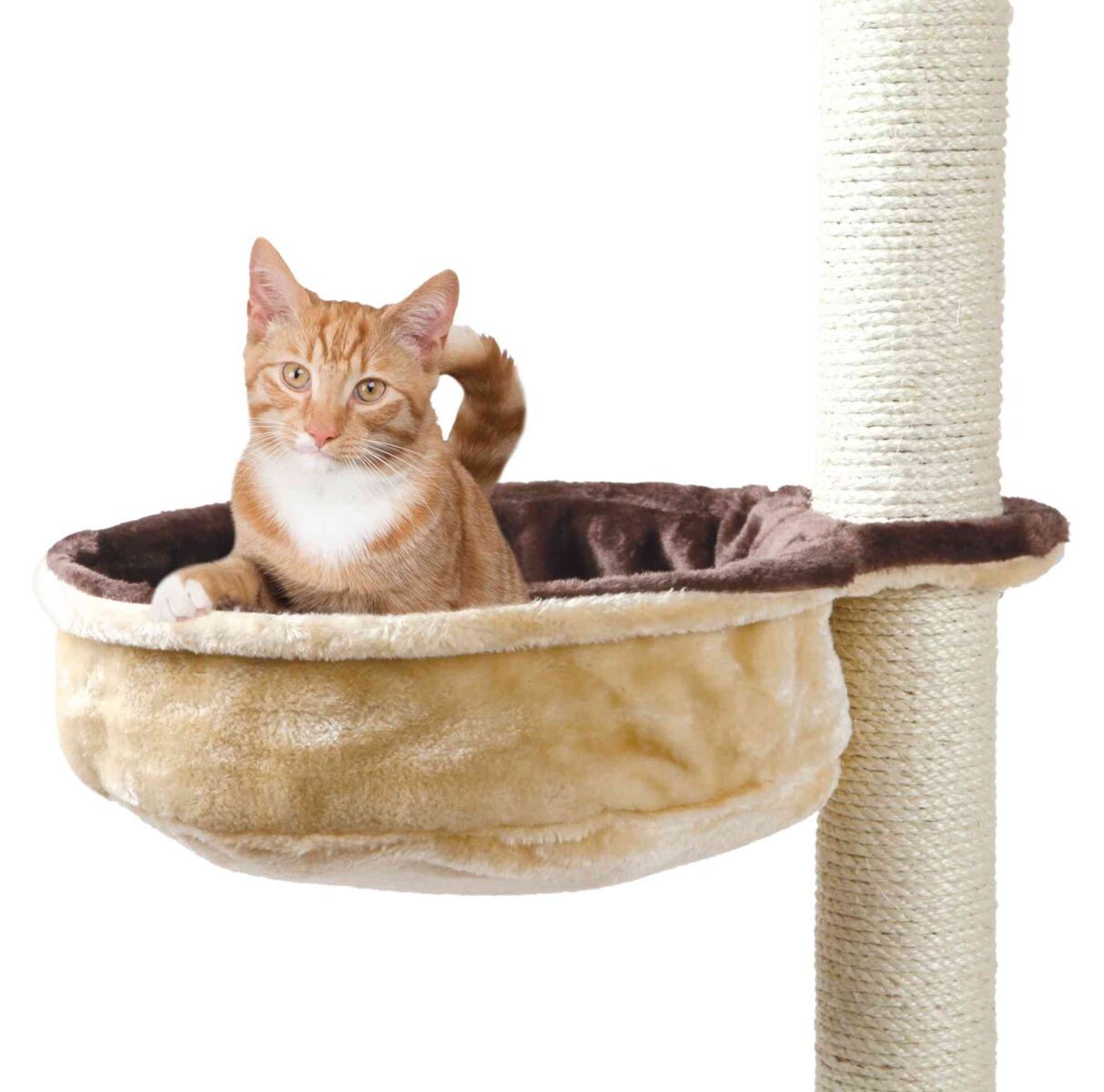 Petshop - Cos Pentru Ansamblu de joaca, 38 cm, Pana la 4.5 kg, Bej/Maro