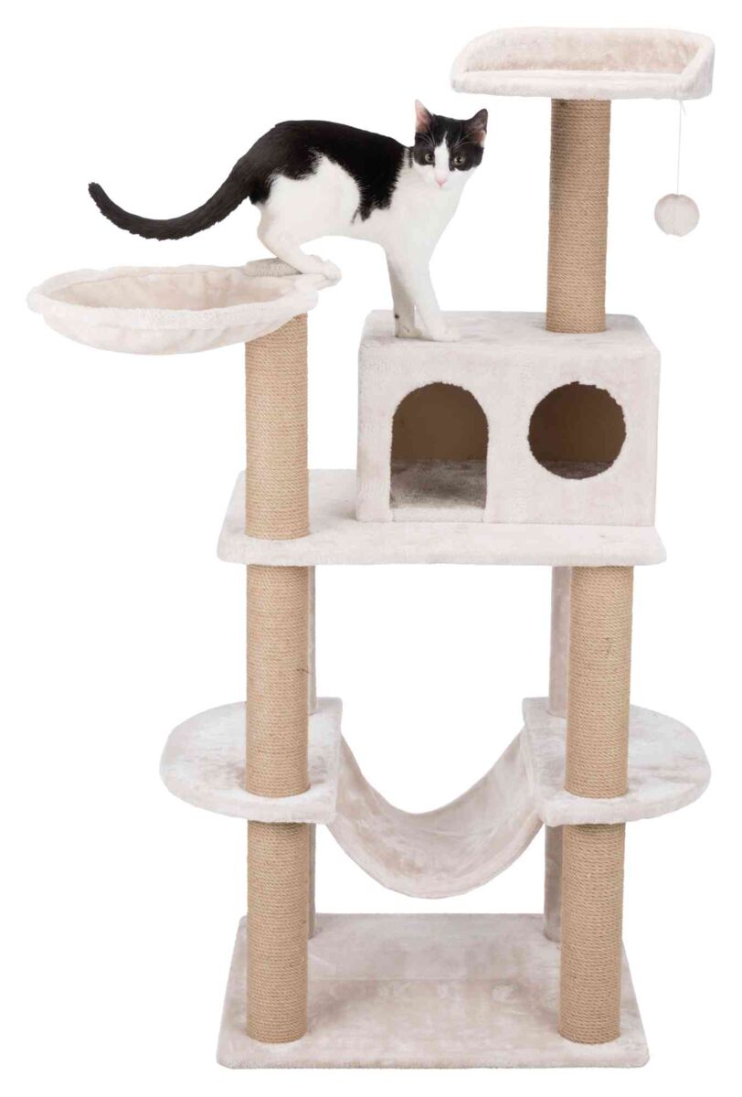 Petshop - Ansamblu Cat Tree Federico, 60 x 50 x 142 cm, Gri Deschis