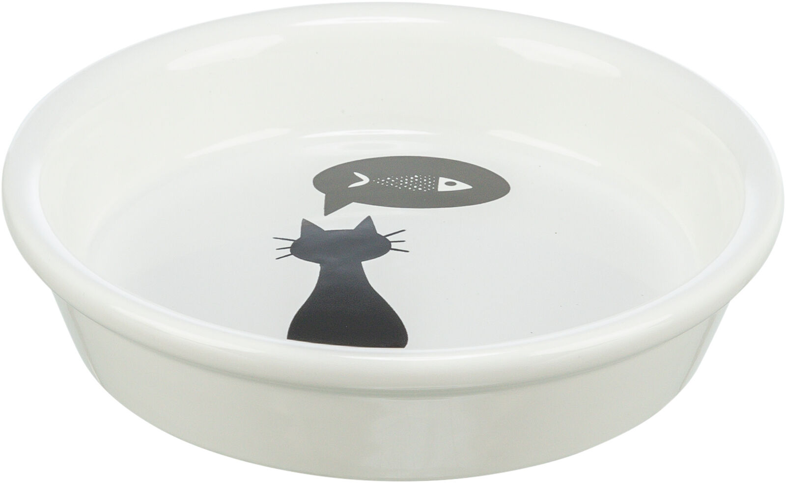 Castroane si adapatori animale - Castron Ceramic Pentru Pisici, 0.25 l/13 cm, Alb