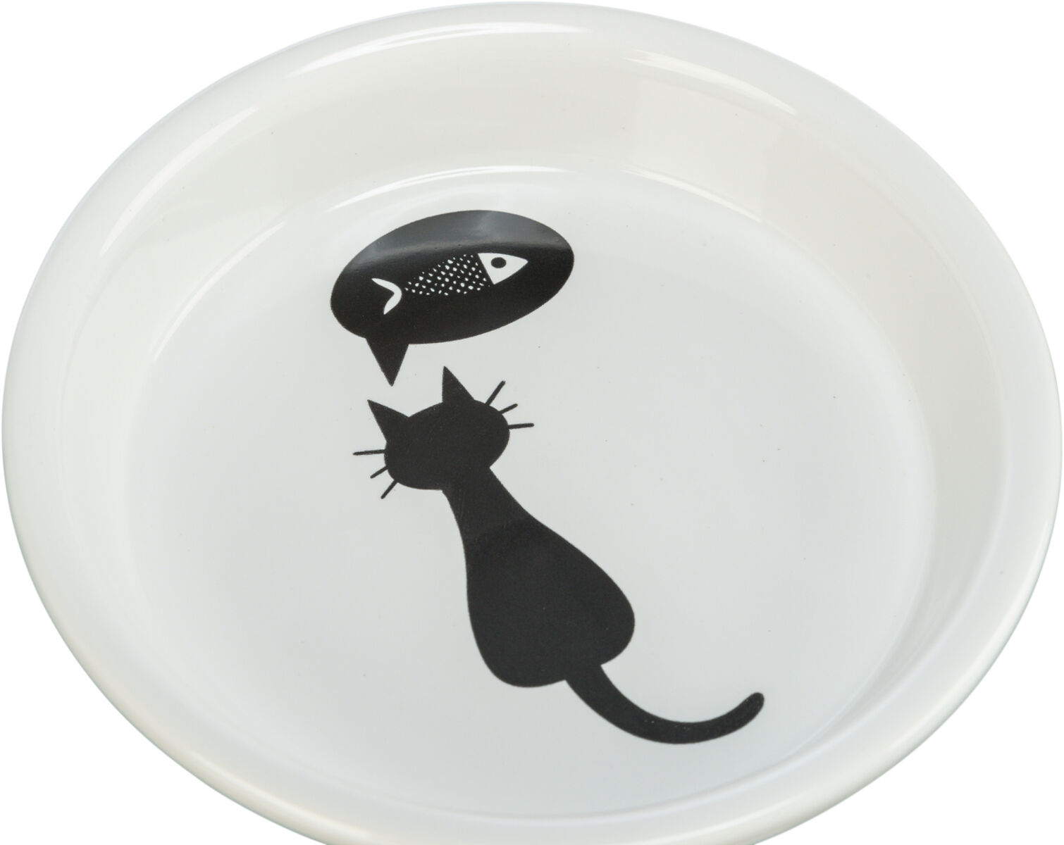 Castron Ceramic Pentru Pisici, 0.25 l/13 cm, Alb [1]