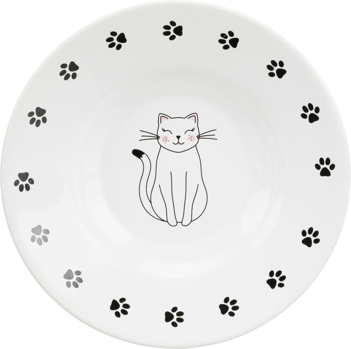 Castron Ceramic Pentru Pisici, 0.2 l/ 15 cm, Alb [1]