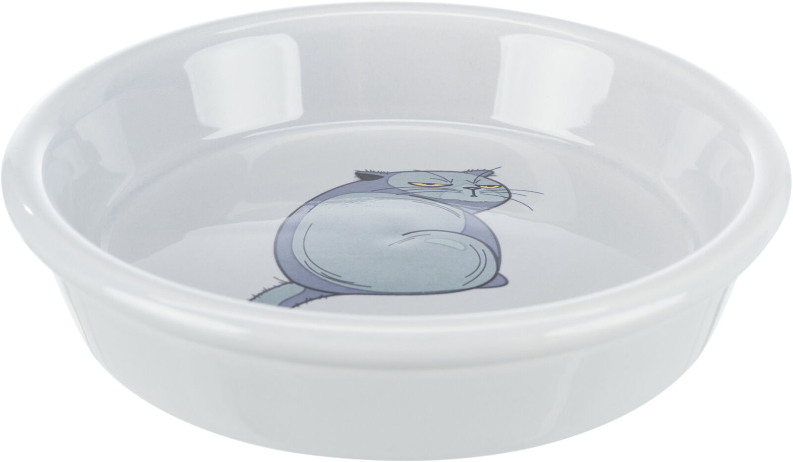 Castroane si adapatori animale - Castron Ceramic Pentru Pisici, 0.25 l/13 cm, Gri