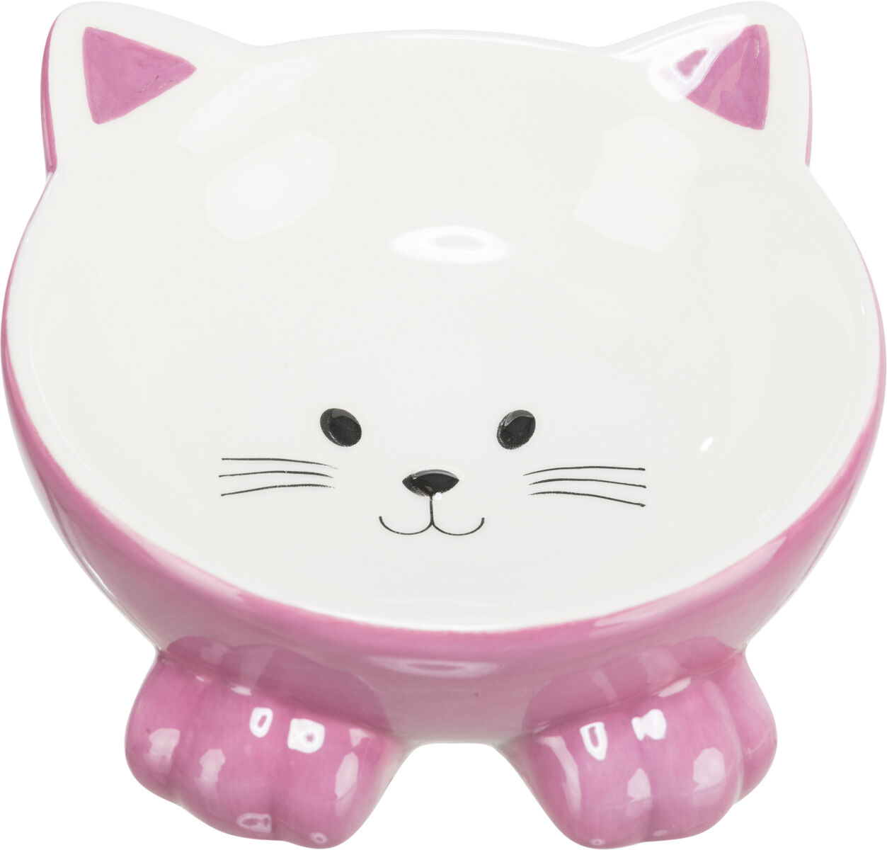 Castroane si adapatori animale - Castron Ceramic Pentru Pisici, Ridicat, Forma Ergonomica, 0.15 l/14 cm, Diverse Culori
