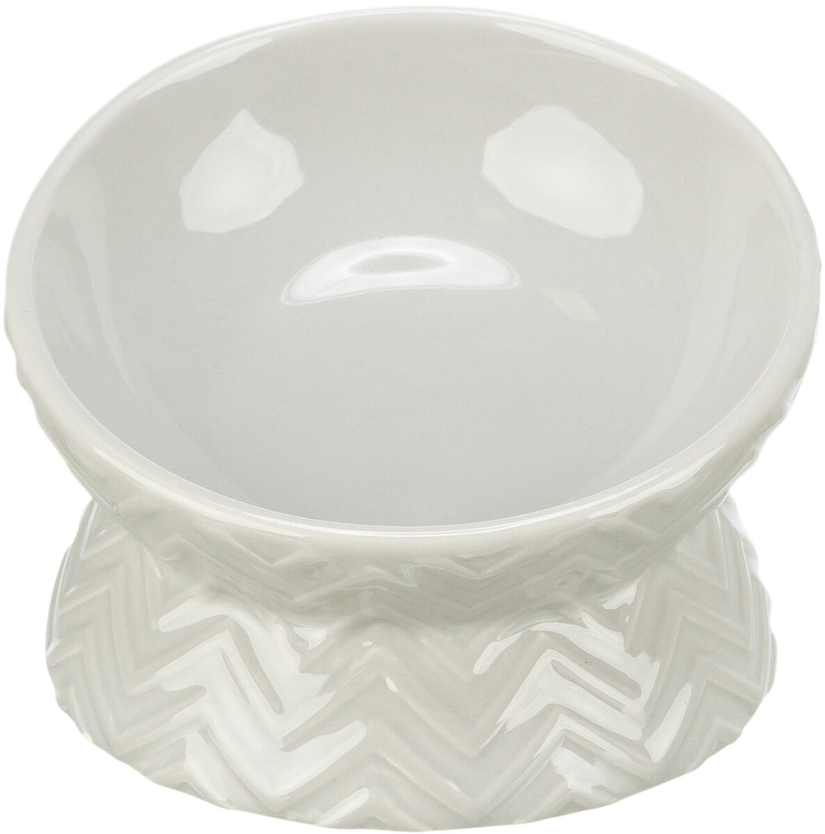 Castroane si adapatori animale - Castron Ceramic, Ridicat, Forma Ergonomica, 0.15 l/Ã¸ 13 cm, Taupe Deschis