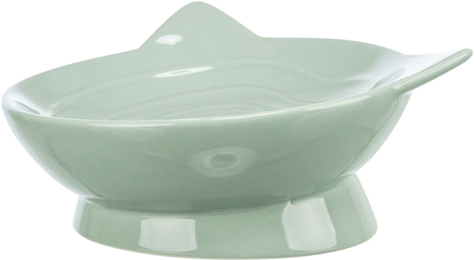 Castron Ceramic Pentru Pisici, Viviana, Ridicat, Forma Ergonomica, 0.15 l/Ã¸ 14 cm, Verde Salvie [1]