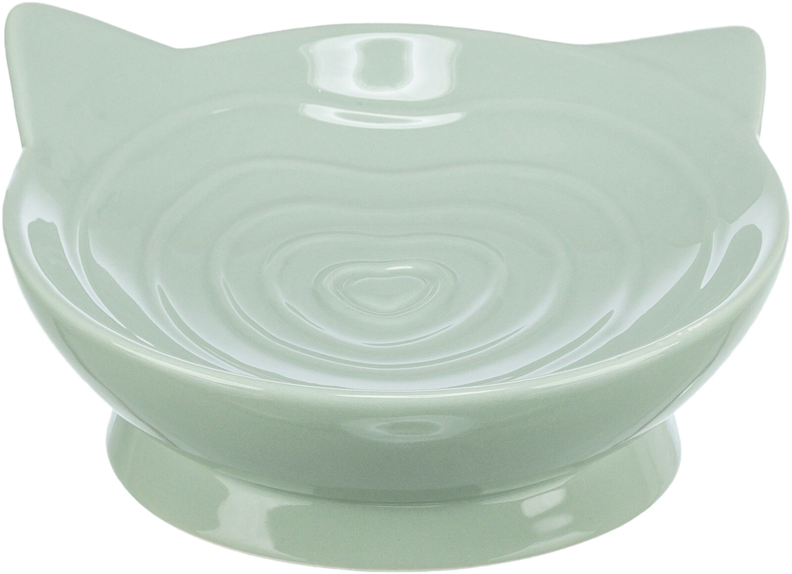 Castroane si adapatori animale - Castron Ceramic Pentru Pisici, Viviana, Ridicat, Forma Ergonomica, 0.15 l/Ã¸ 14 cm, Verde Salvie