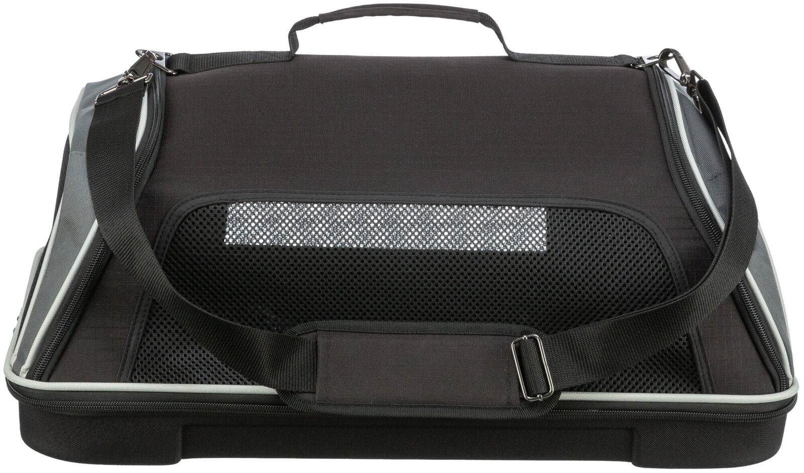 Geanta de Transport Animale Companie, pentru Avion, Airline, 55 x 23 x 40 cm, Pana la 7 kg, Negru/Gri [1]