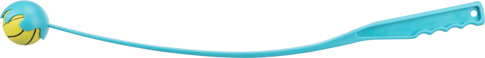 Petshop - Jucarie Pentru Caini, Catapulta Cu Minge, 70 cm/6 cm, Albastru Petrol/Lime