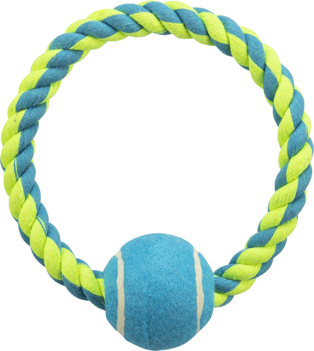 Petshop - Jucarie Pentru Caini, Inel Sfoara Cu Minge De Tenis, 6 cm/18 cm/125 g