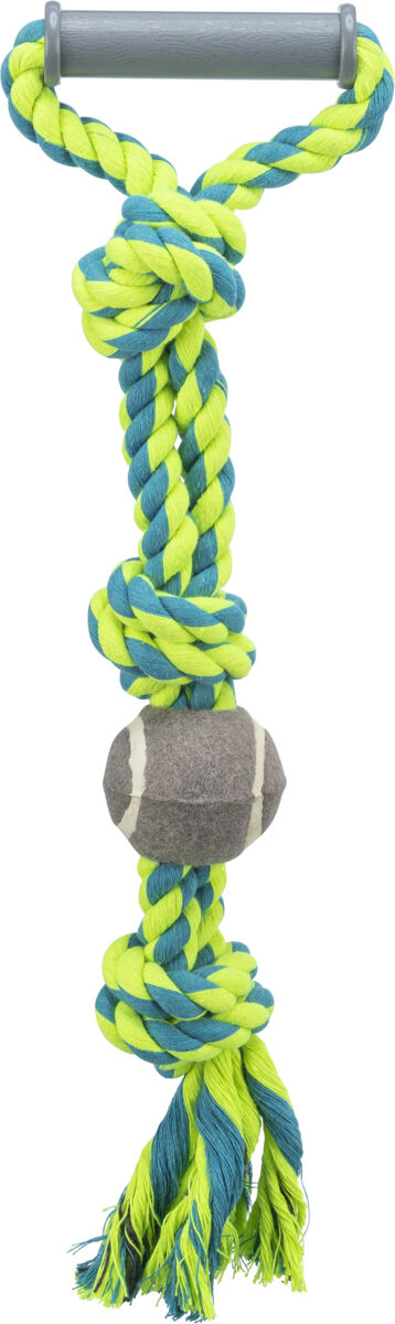 Petshop - Jucarie Pentru Caini, Sfoara Cu Maner Si Minge Tenis, 6/50 cm