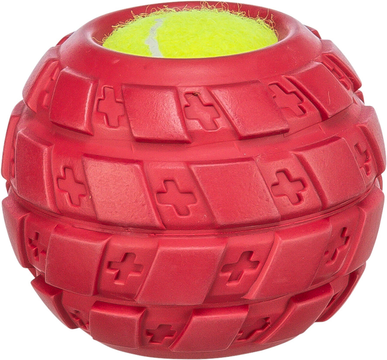 Petshop - Jucarie Pentru Caini, Minge Tenis in Anvelopa Cauciuc, 7.5 cm