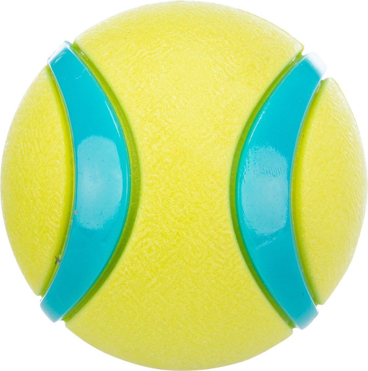 Petshop - Jucarie Pentru Caini, Minge TPR, 6 cm, Lime/Albastru Petrol