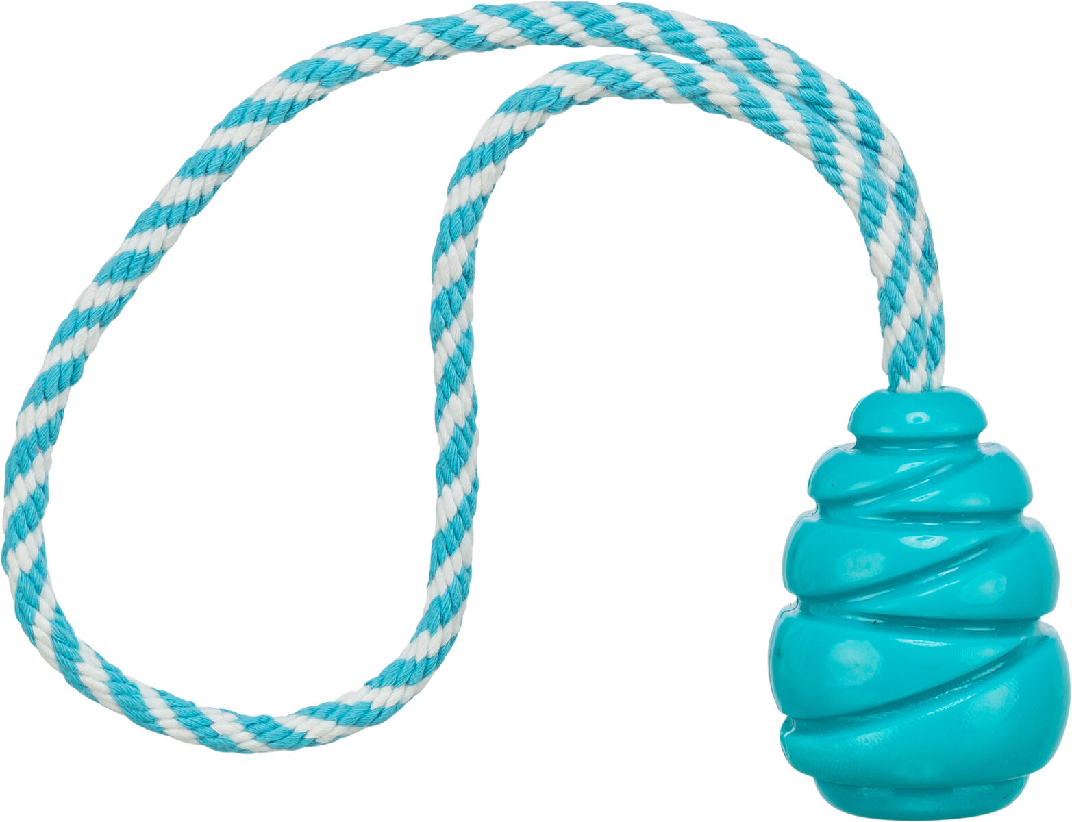 Petshop - Jucarie Pentru Caini, Jumper cu Franghie, TPR, 33/5.1 cm, Petrol