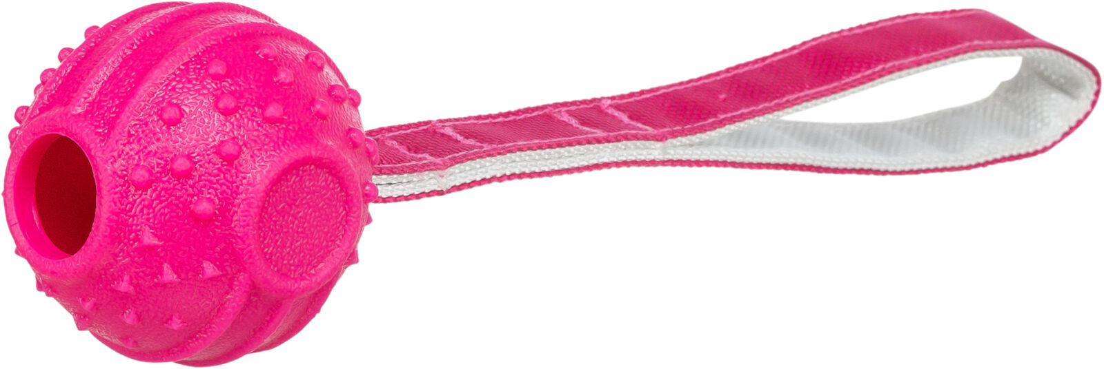 Petshop - Jucarie Pentru Caini, Minge cu Franghie, TPR, 27 cm, Roz