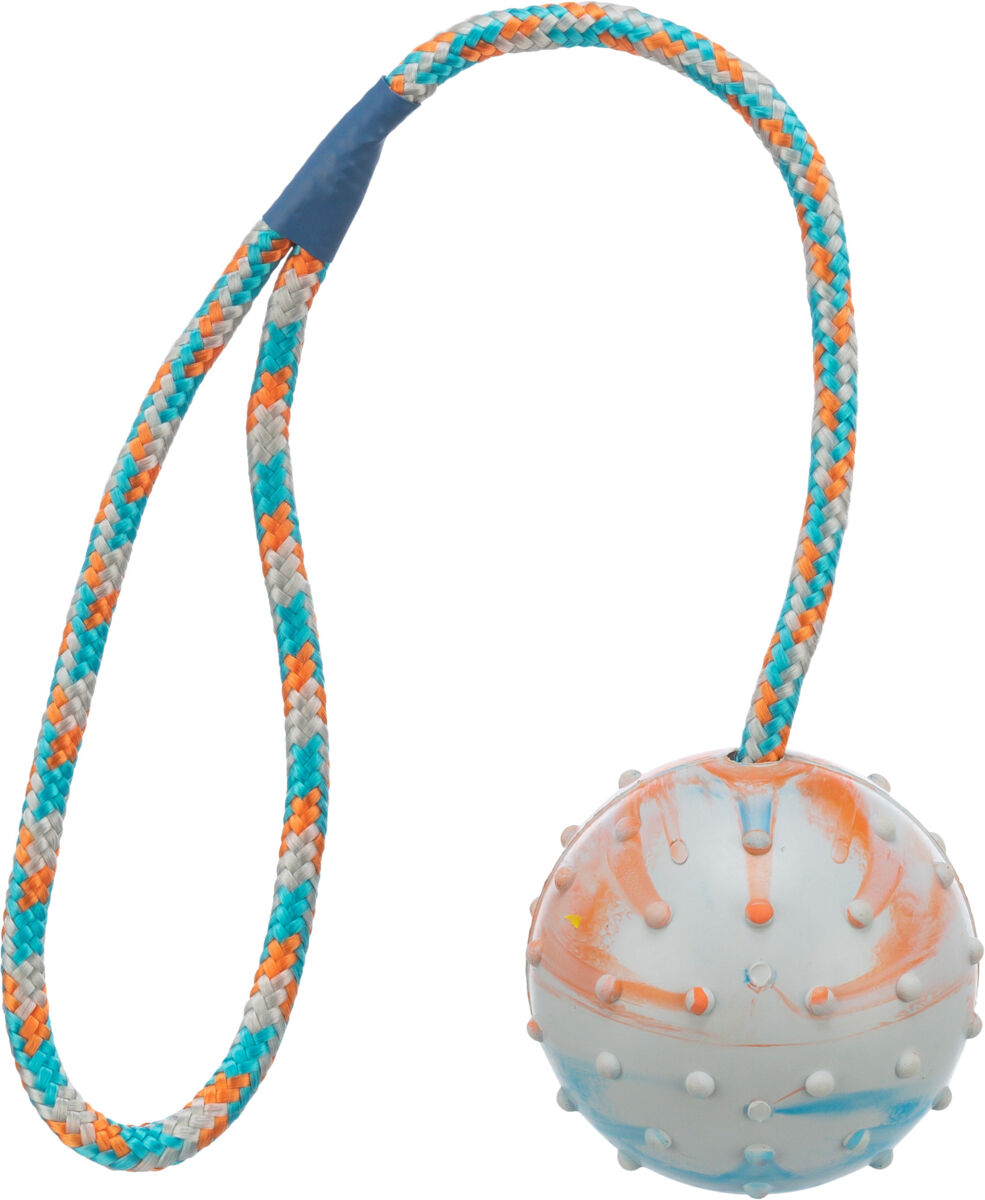 Petshop - Jucarie Pentru Caini, Minge Cauciuc Pe Sfoara, 6/30 cm