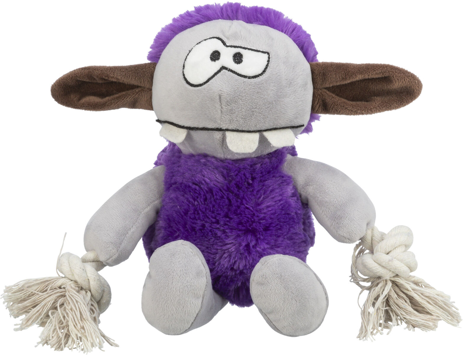 Petshop - Jucarie Pentru Caini, Monstru, Plus/Sfoara, Cu Sunet, 32 cm, Violet