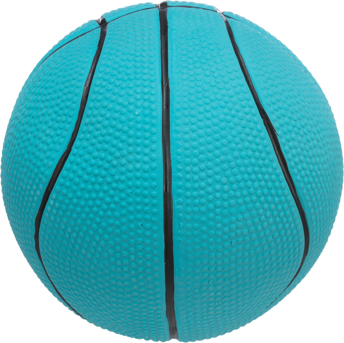 Jucarie Pentru Caini, Minge Basket, Latex, Cu Sunet, 13 cm, Albastru Petrol [1]