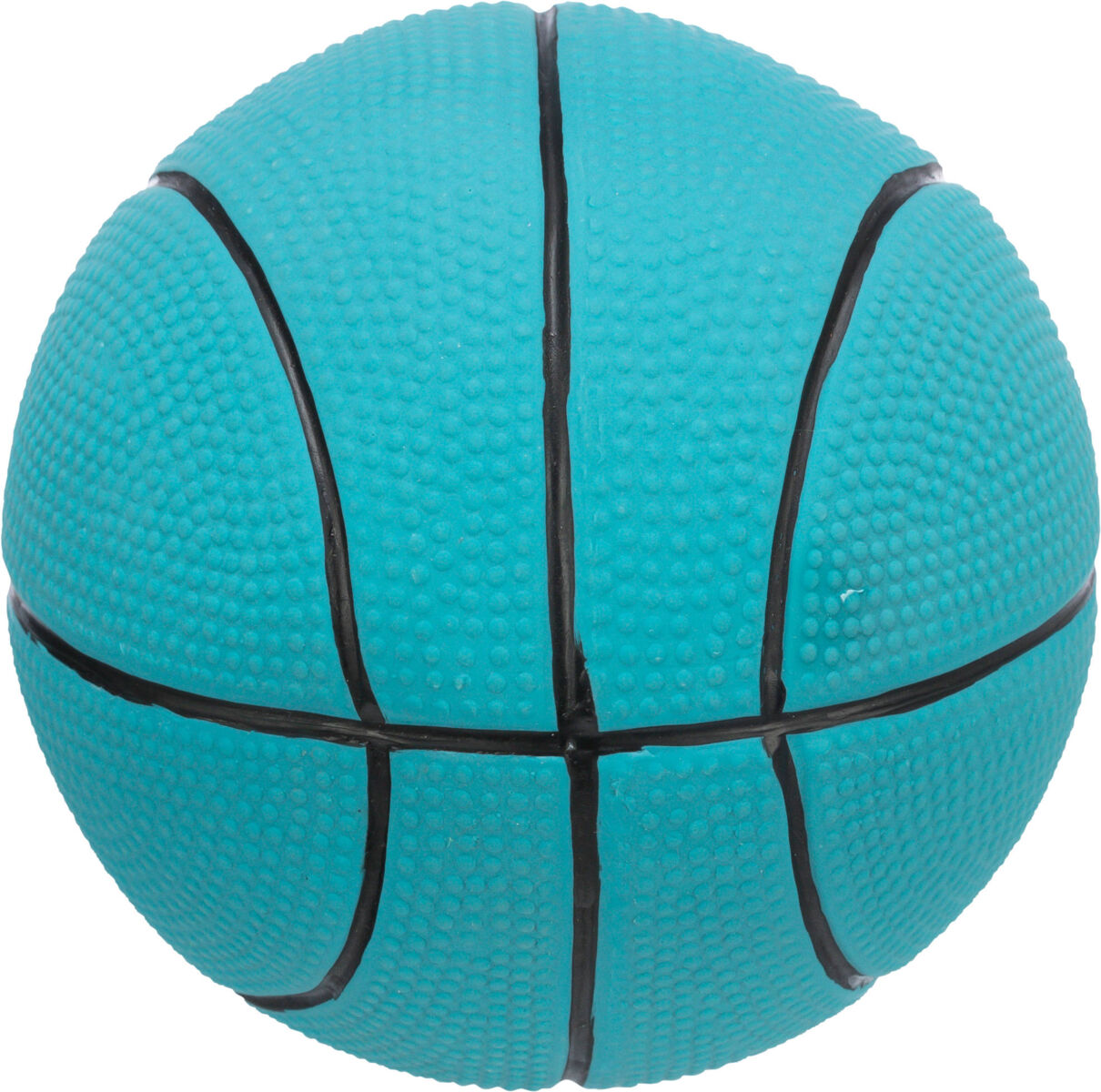 Petshop - Jucarie Pentru Caini, Minge Basket, Latex, Cu Sunet, 13 cm, Albastru Petrol