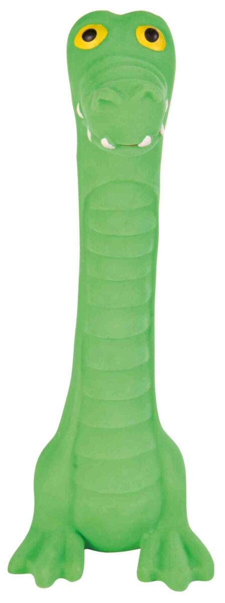 Petshop - Jucarie Pentru Caini, Longie Crocodil, Latex, Cu Sunet, 18 cm, Verde