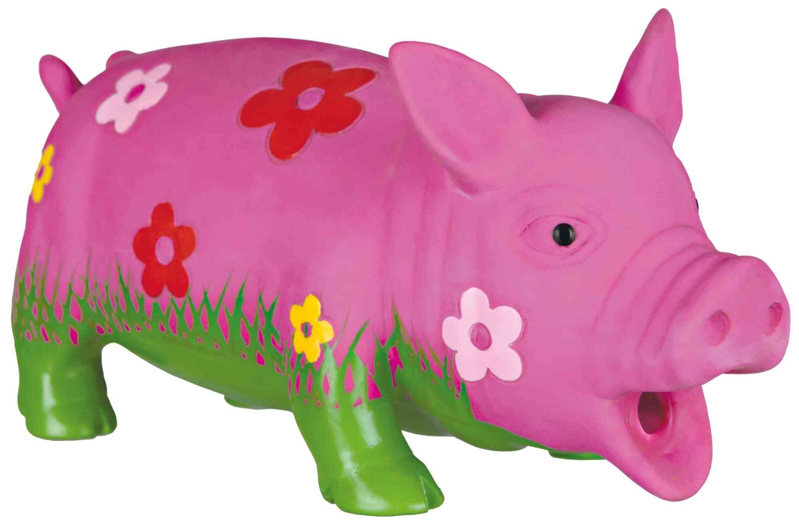 Petshop - Jucarie Pentru Caini, Porc Cu Flori, Latex, Cu Sunet, 22 cm