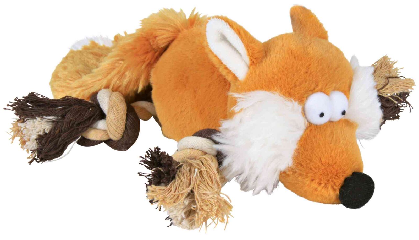 Petshop - Jucarie Pentru Caini, Vulpe Cu Sfoara, Plus, Cu Sunet, 34 cm