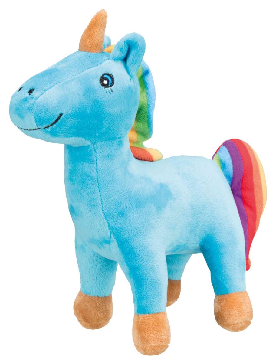 Petshop - Jucarie Pentru Caini, Unicorn, Plus, Cu Sunet, 25 cm, Albastru