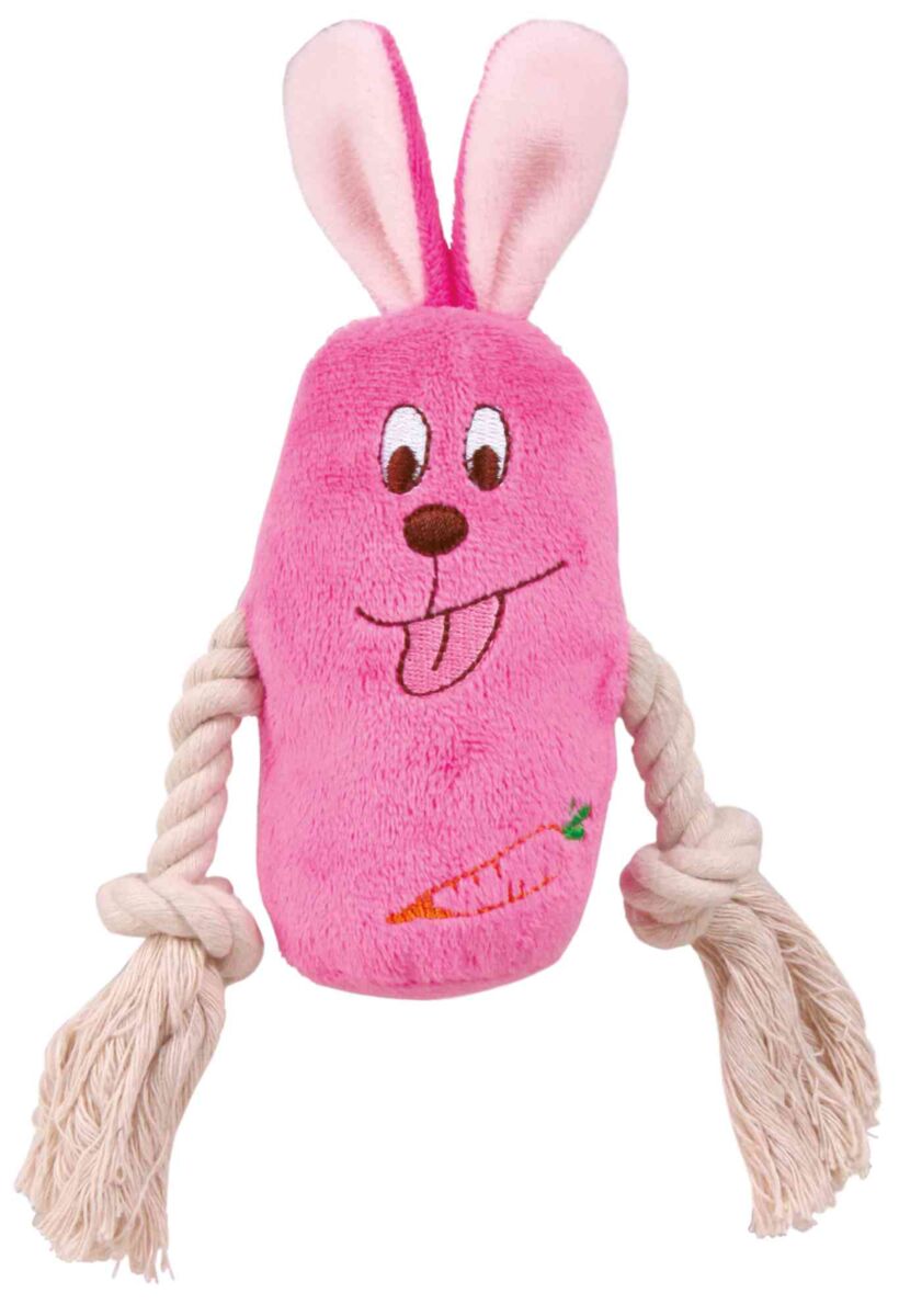 Jucarie Pentru Caini, Animal Plus Cu Sfoara, Cu Sunet, 13 cm [1]