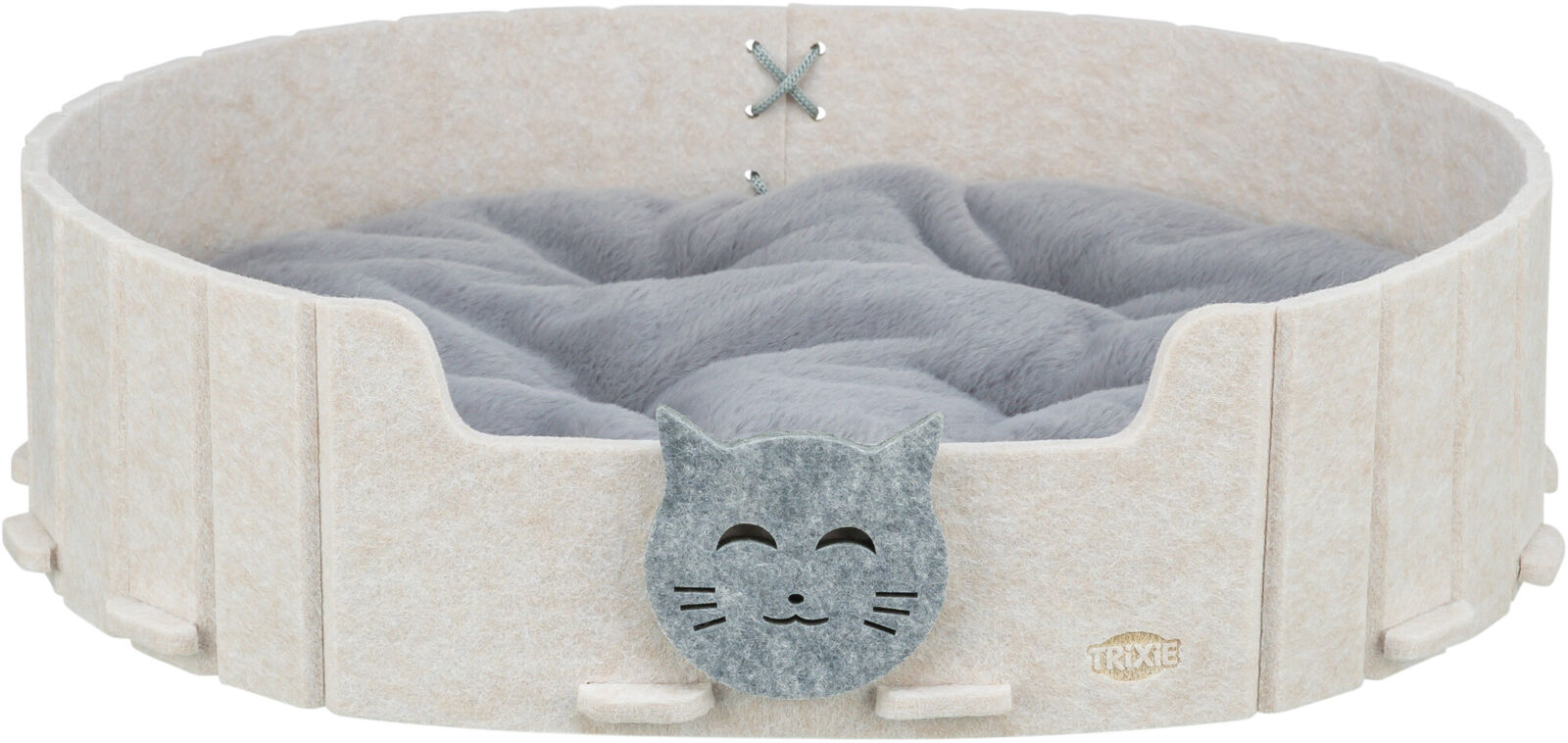 Petshop - Pat Oval Emilie 50 x 42 cm, Nisipiu/Gri