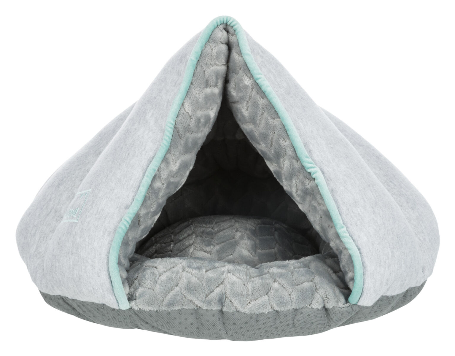 Petshop - Culcus Pestera Junior, 45 x 30 x 40 cm, Gri/Verde Menta