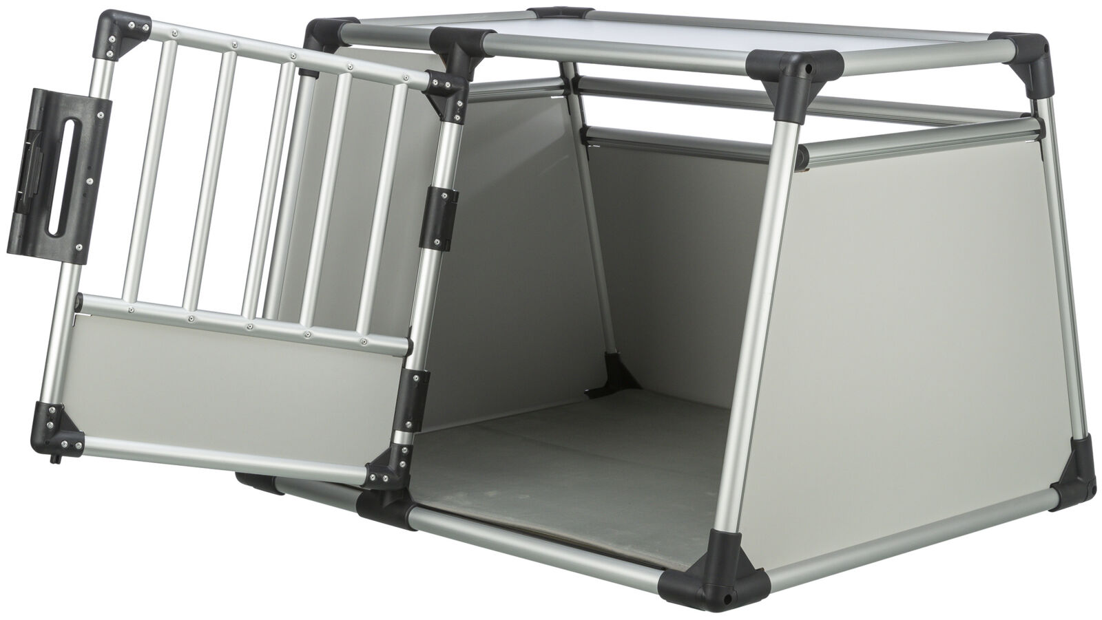Cusca de Transport, Aluminiu, L: 93 x 64 x 81 cm, Pana la 40 kg, Argintiu/Gri [1]