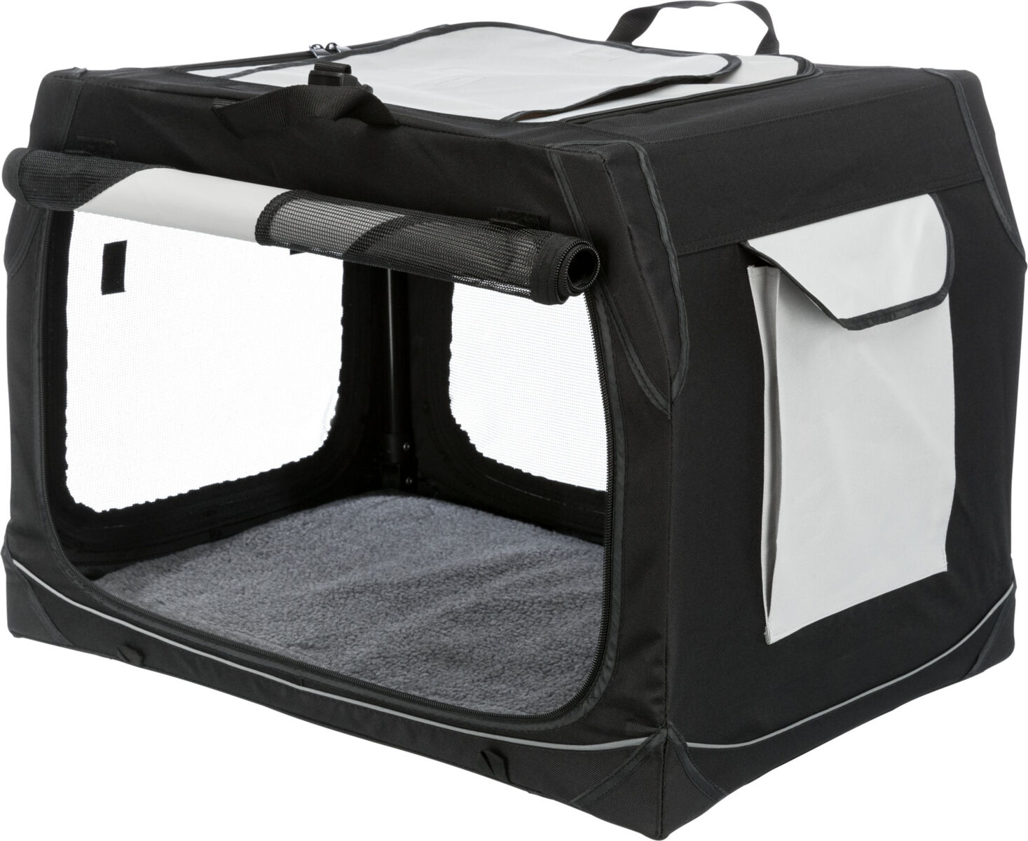 Geanta Transport Auto/Cazare Caini, Vario, S: 61 x 43 x 46 cm, Negru/Gri [2]