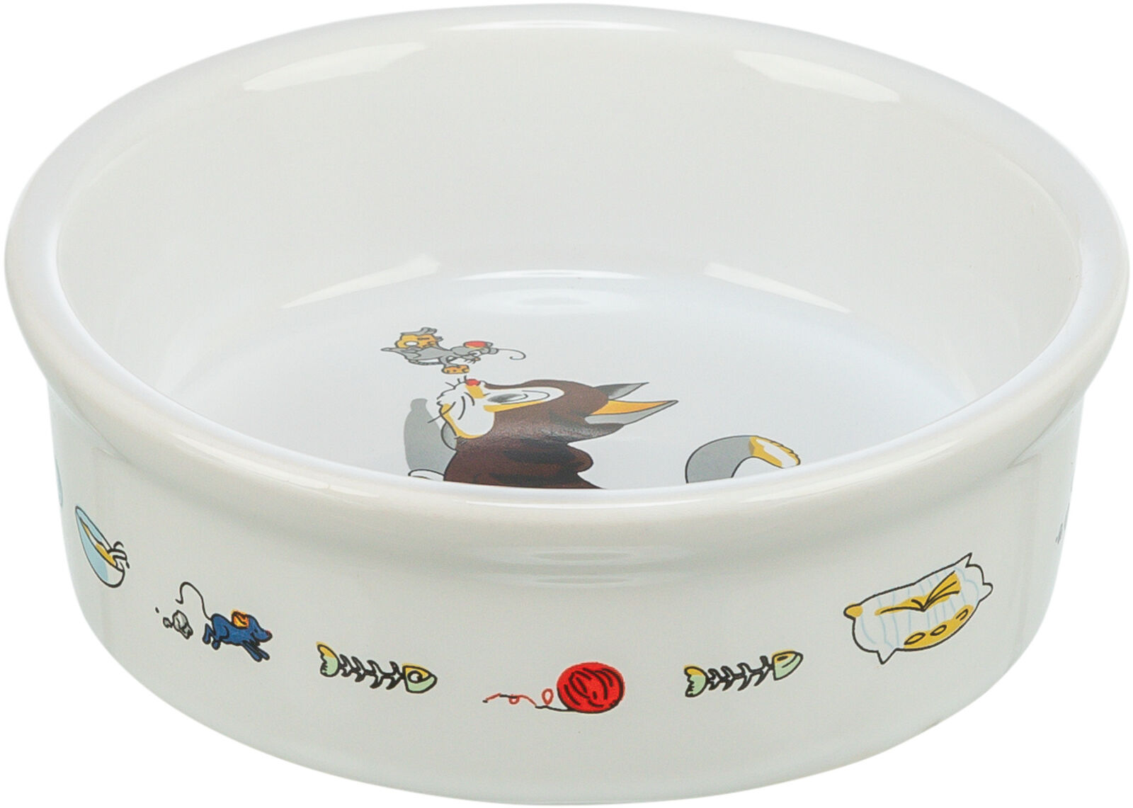 Castroane si adapatori animale - Castron Ceramic Pentru Pisici, 0.2 l/11 cm, Alb