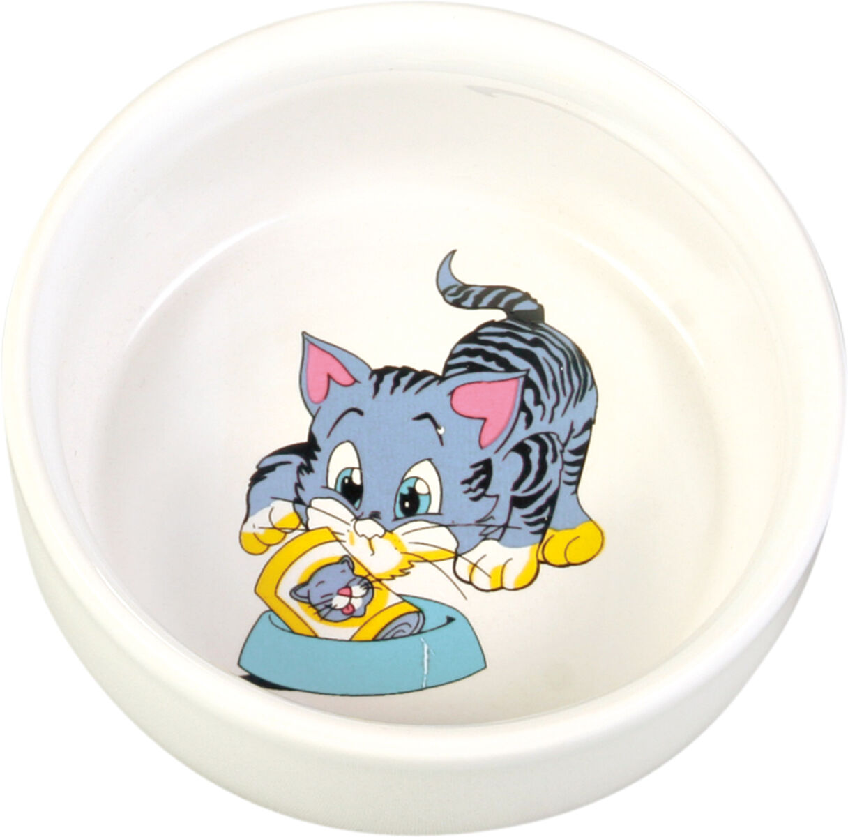 Castroane si adapatori animale - Castron Ceramic Pentru Pisici, 0.3 l/11 cm, Alb