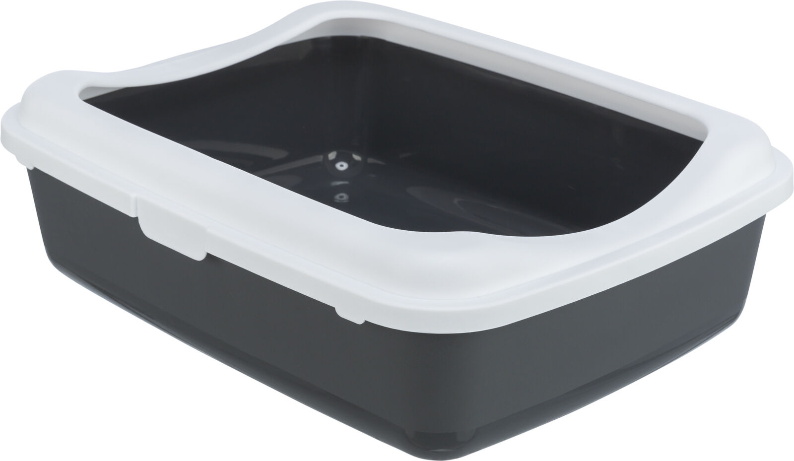 Litiere - Litiera Classic, Cu Rama, 37 x 15 x 48 cm, Gri/Alb