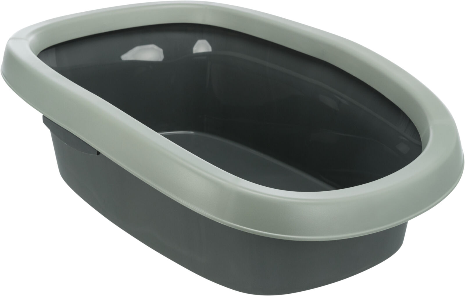 Litiere - Litiera Carlo, Cu Rama, Be Eco, 38 x 17 x 58 cm, Antracit/Gri - Verde