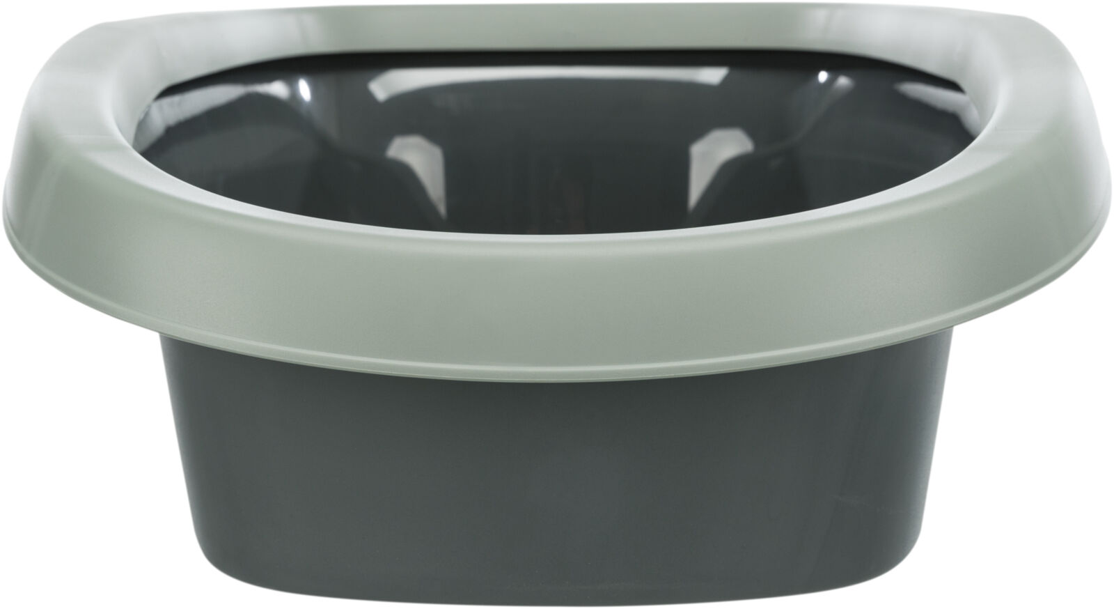Litiera Carlo, Cu Rama, Be Eco, 38 x 17 x 58 cm, Antracit/Gri - Verde [1]