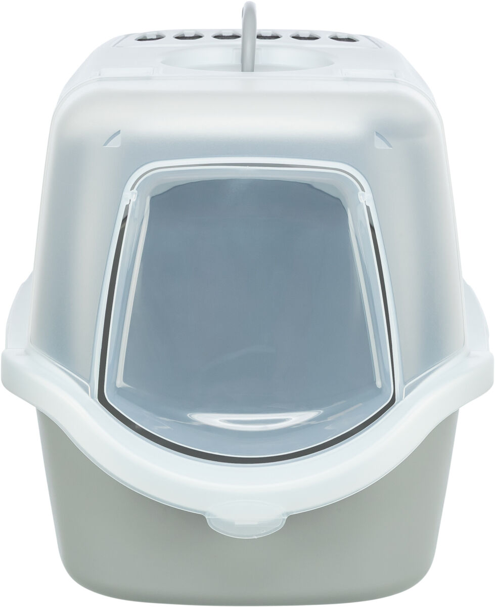 Litiera Vico Open Top, cu Capac si Lopatica, 40 x 40 x 56 cm, Gri Deschis/Alb [1]