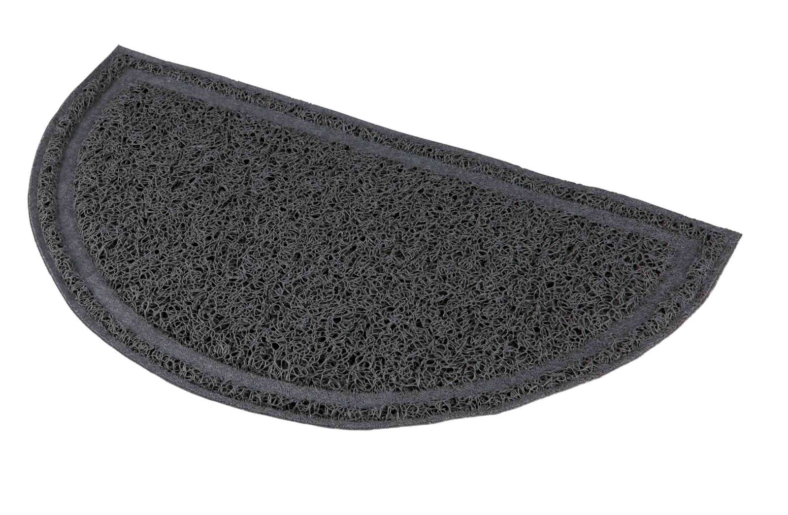 Petshop - Covoras In Fata Litierei, Forma Semicircular, PVC, 41 x 25 cm, Antracit