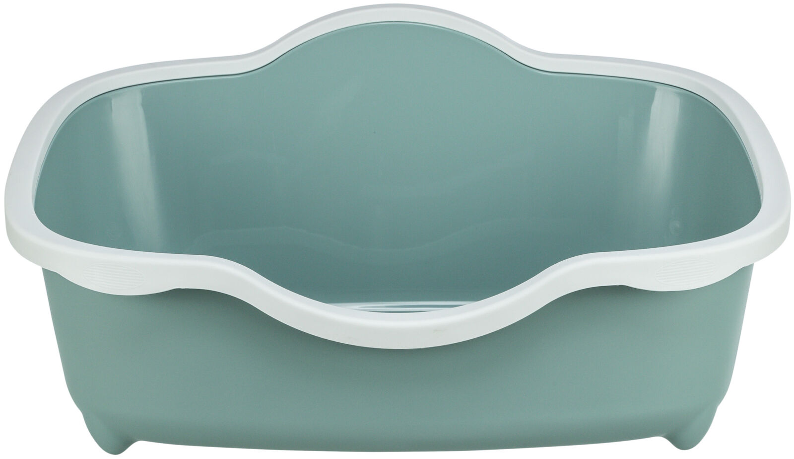 Petshop - Litiera Berto Davio, Cu Rama, Inalta, 56 x 26 x 39 cm, Verde/Alb