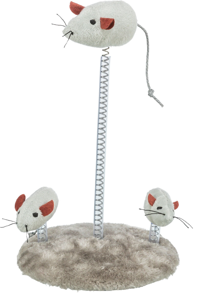 Petshop - Jucarie pentru Pisici, Pendula cu 3 Soareci, 15 x 22 cm
