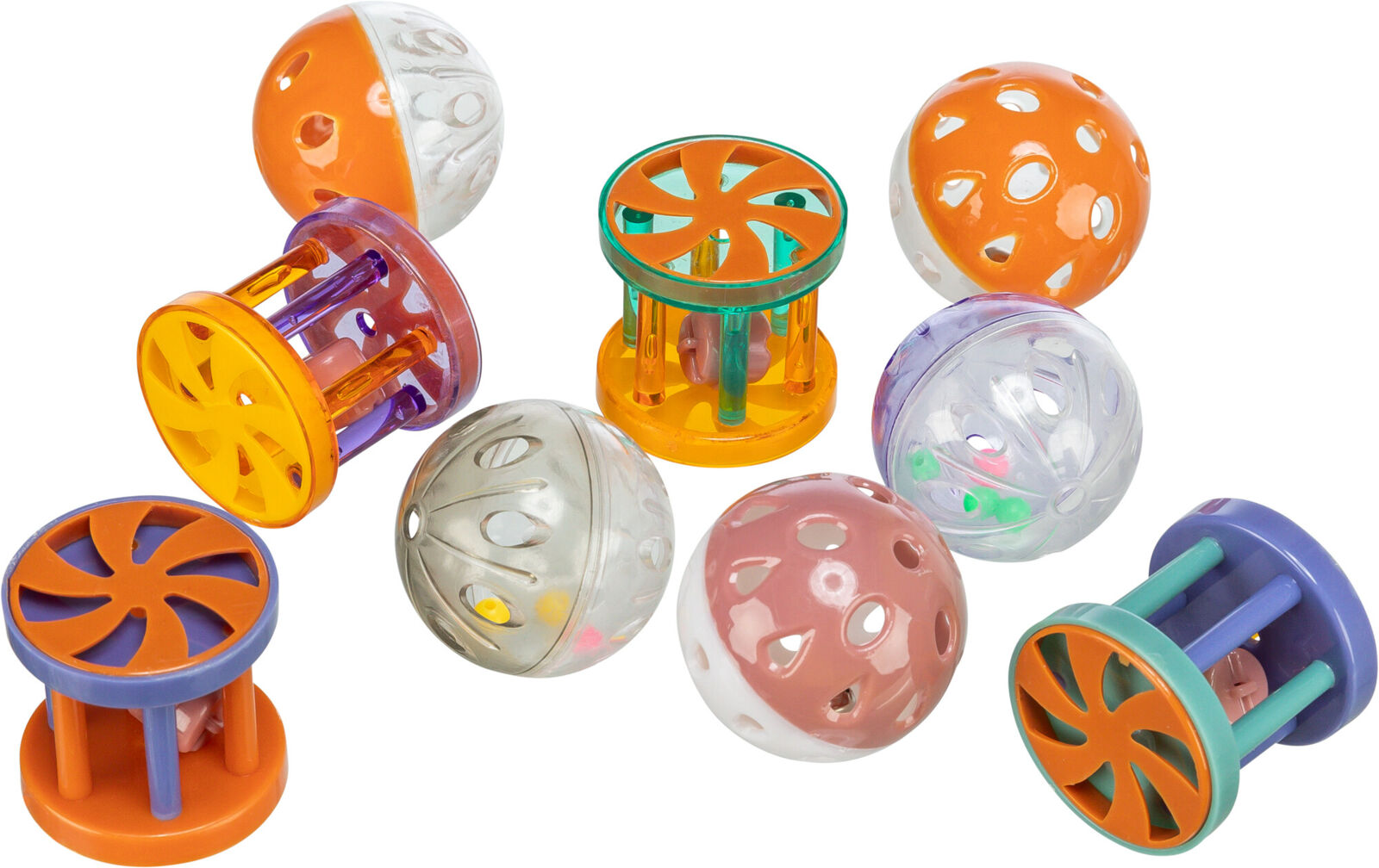 Petshop - Jucarie Pentru Pisici, Minge Sau Rola, Plastic, Cu Sunet, 4.5 cm