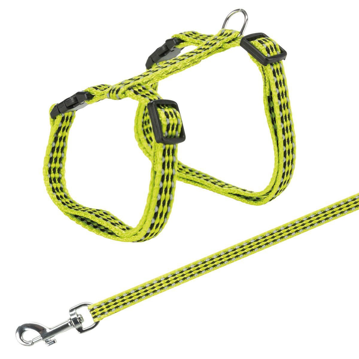 Accesorii animale de companie - Ham Si Lesa Pentru Pisici, Reflectorizant, 22-42 cm/10 mm, 1.20 m, Diverse Culori